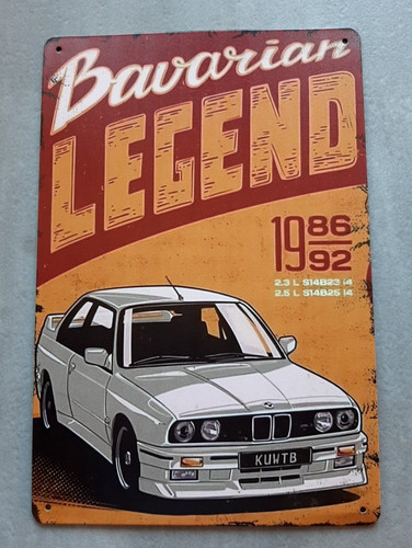 Plaque métal décoration - plaque, bmw