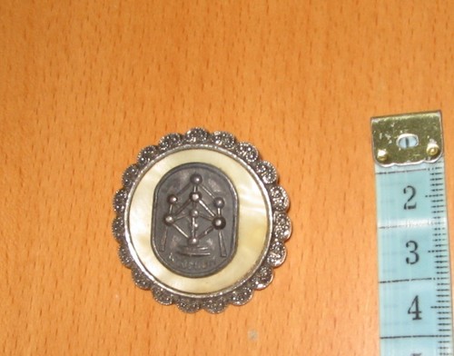 Broche expo avec - broche, nacre