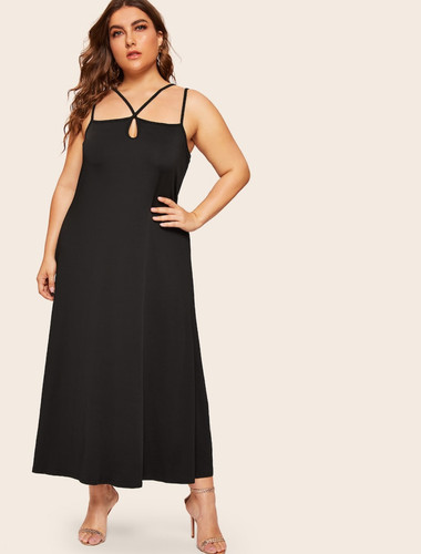 Robe longue noir decollete - longue,