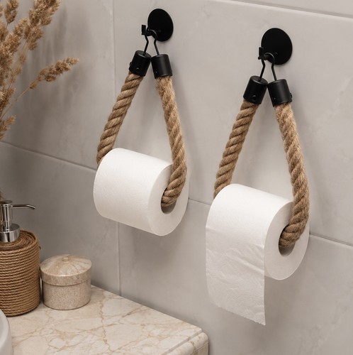 Porte papier toilette - toilette, corde