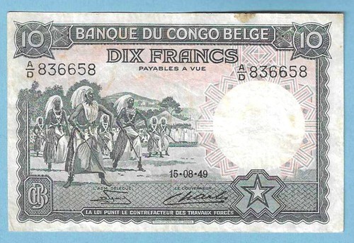 Billet congo belge - billet,