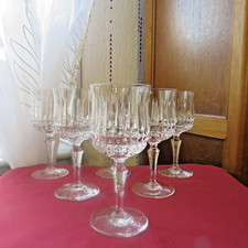 6 verres à vin  en cristal de