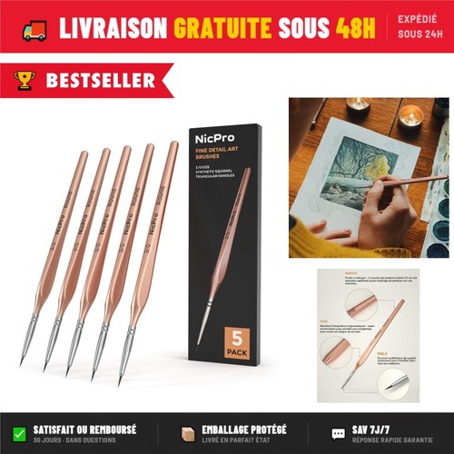 Nicpro pinceaux détail extra - détail,
