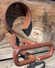 Jacques Adnet Patère Porte Manteau Cuir Surpiqûres Art Déco Design