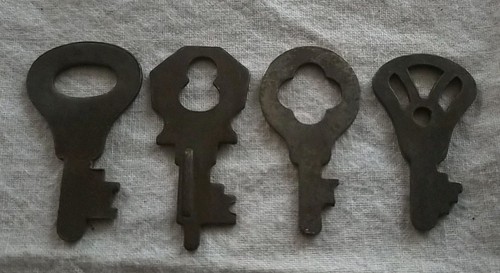 Lot anciennes clés - 4, clefs