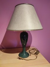 Magnifique Lampe Louis Drimmer 1990 Couleur Verte - Décor de fleurs 🌺