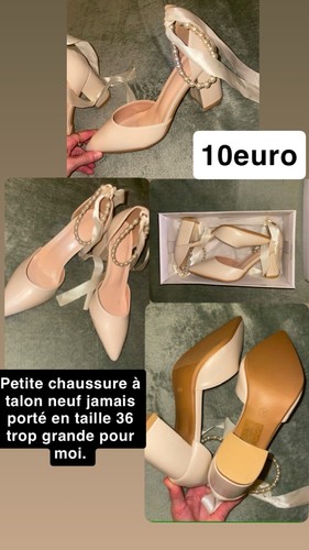Escarpins femme beige cuir - , 36