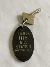 Vtg Grand Central Station New York City Railroad PO Box Return Fob Tag