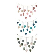 Macramé Tenture Boho Tapisserie Tissé Glands Feuille pour Appartement