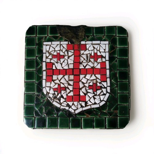 Ancienne mosaïque blason 1950 - ancienne,