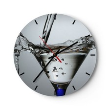 Horloge murale en verre