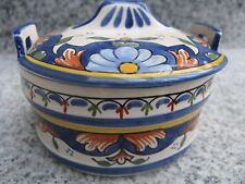 BEURRIER BACQUET FAÏENCE FAIT MAIN 11,5 cm