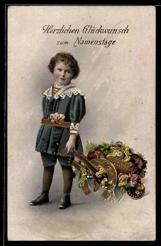 Carte postale enfant avec - , un