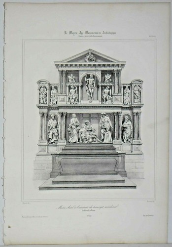 Lithographie maitre autel - lithographie,