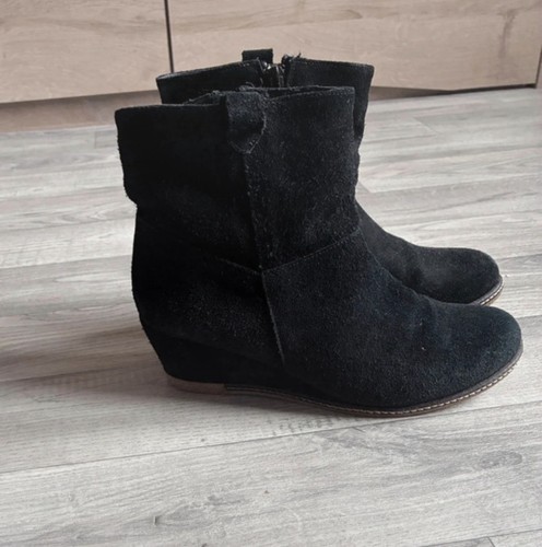 Bottines femme noires daim