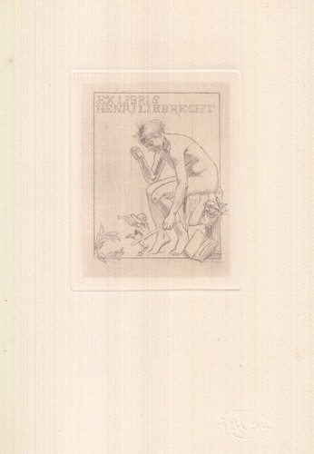 Exlibris livre art radierung - livre,