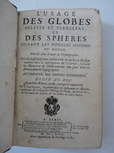 Livre usage des globes - livre, l'usage