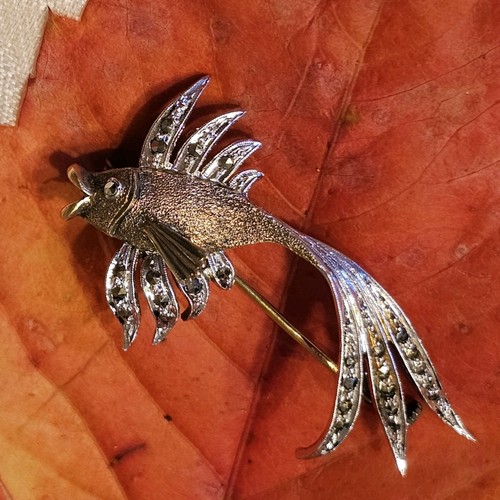 Broche art déco poisson - broche,