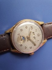 Vintage Cortebert Moon phase Calendar Swiss Watch Hand Winding Manual Wristwatch