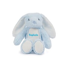Mini peluche doudou lapin bleu