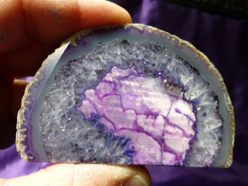 Géode agate teintée violet - teintée,
