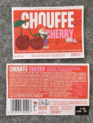 New chouffe cherry beer - chouffe,