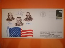 RARE Carte commemorative Armstrong sur la lune 20 Juillet 1969 timbre Apollo 8