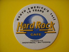 Bière Dessous ~ ~ Hard Rock Cafe Toronto, Montreal Skydome Canada ~1st 15 Ans