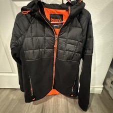 Superdry - Veste Zippée Capuche Polar Fleece Hybrid M2000118A Noir -Size M