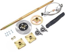 Go Kart ATV Live Rear Axle Kit + Brake Assembly +Sprocket Hub Drift Trike 32"