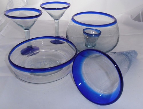Lot mexican hand blown - mexican, hand-blown