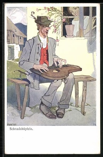 Carte postale homme - , jouant