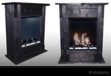 BIO ETHANOL CHEMINEE MODELL MADRID BOIS NOIR FIRE PLACE