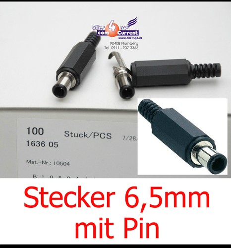 5mm broche milieu - 6,5mm,