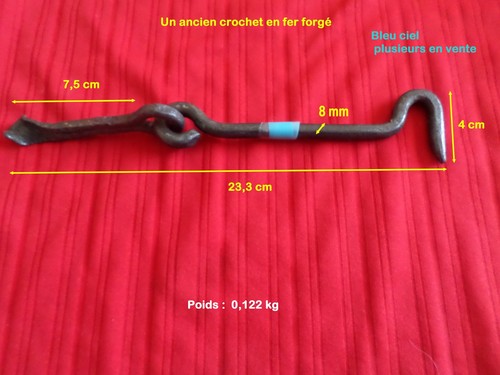 Ancien crochet fer forge - fer,