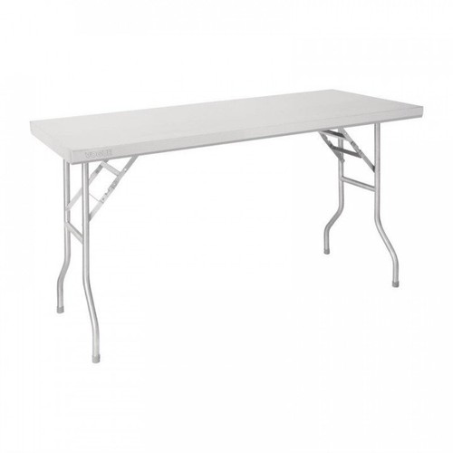 Table inox pliante - , blanche