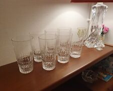 Tumbler Daum Nancy Suite of 7 Cut Crystal Glasses