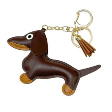 Porte-clés teckel, mignon chiot sac de chien pendentif porte-clés personnalis...