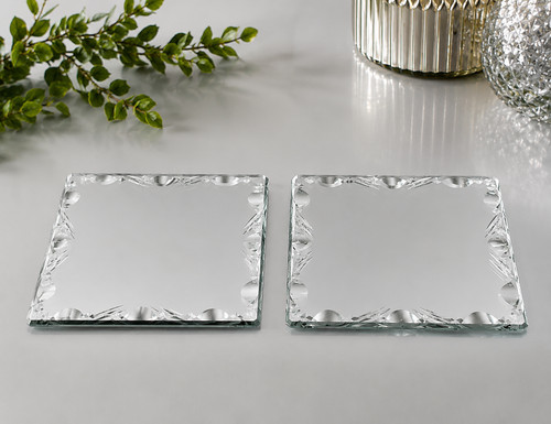 Paire miroirs anciens à - miroirs,