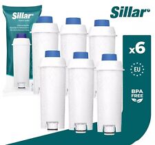 Sillar Lot de 6x Filtres à Eau pour Machines à Café Delonghi DLSC002, SER3017