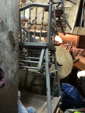 chaise haute de bébé ancienne repeinte années 60