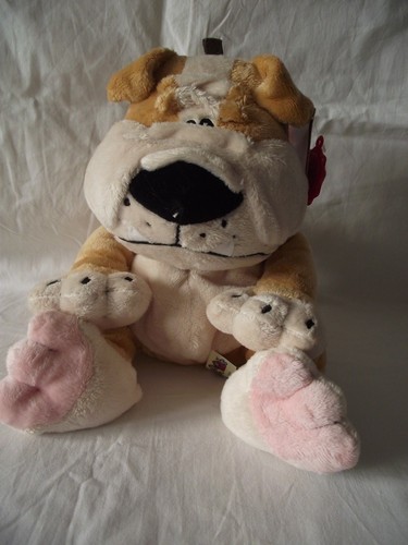 Peluche chien bouledogue - -,