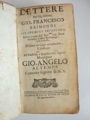 Lettere del signore gio - lettere,