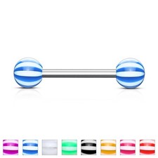 Piercing langue Acier Boules