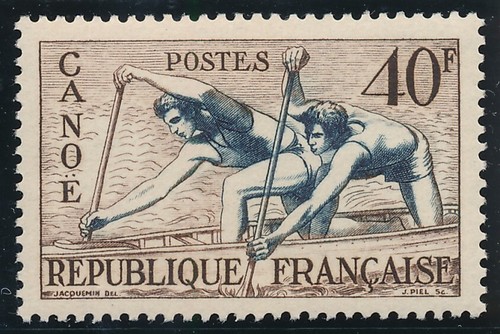 Timbre france 963 - france, canoé