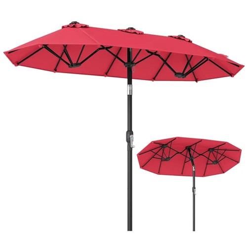 Parasol double avec manivelle