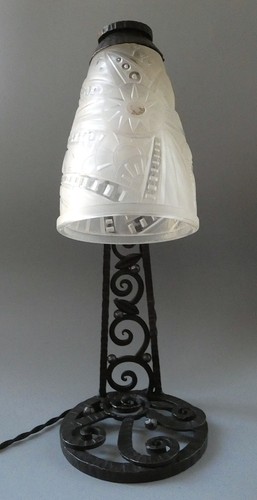 Lampe art deco fer forgé - deco, et