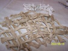 Antique Mercerie. 1 Glazed Linen End Bow for Embroidery. 19th century. REF N°302
