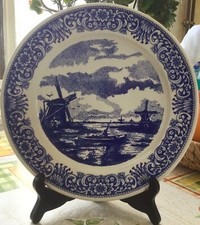 Lot de 6 assiettes Manufacture royale La Louvière Boch Belgium-décors bucolique 