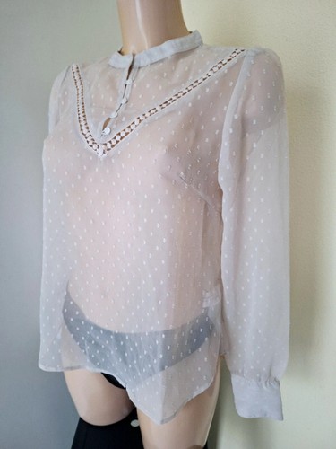 Blouse transparente taille - transparente,